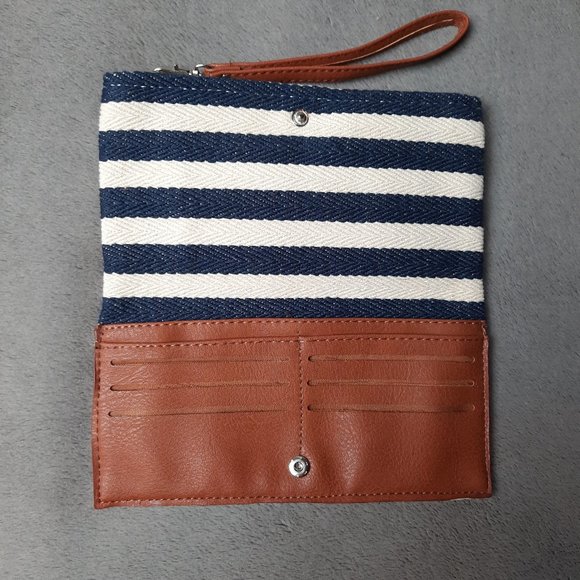 Small blue and brown handbag wallet - Picture 5 of 6